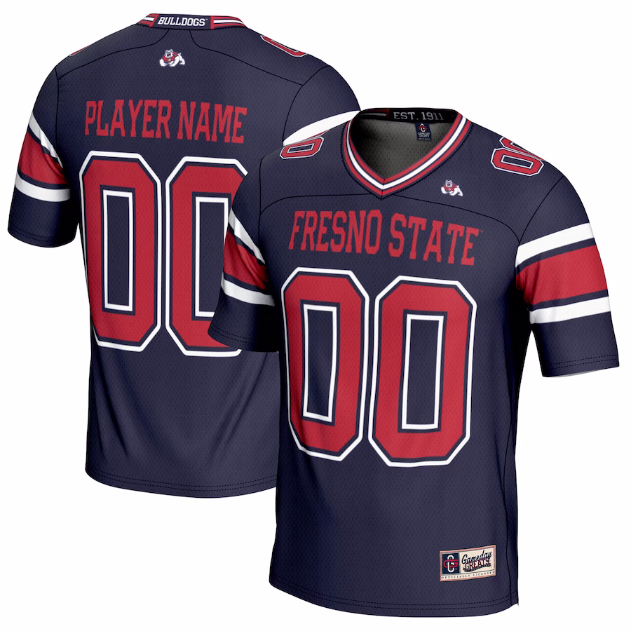 Fresno State Bulldogs GameDay Greats Youth NIL Pick-A-Player Football Jersey - Navy - Puhuasuan