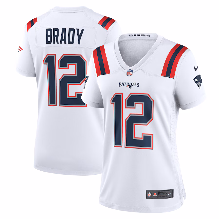 Women's New England Patriots Tom Brady Nike White Retired Game Jersey - Puhuasuan