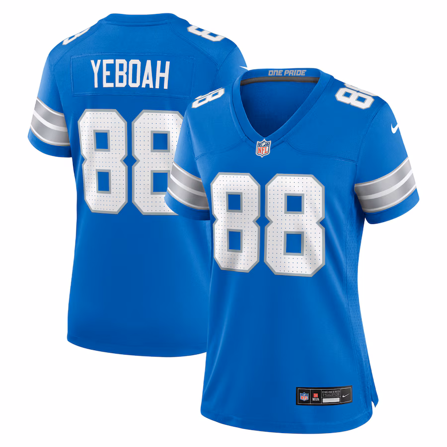 Women's Detroit Lions Kenny Yeboah Nike Blue Team Game Jersey - Puhuasuan