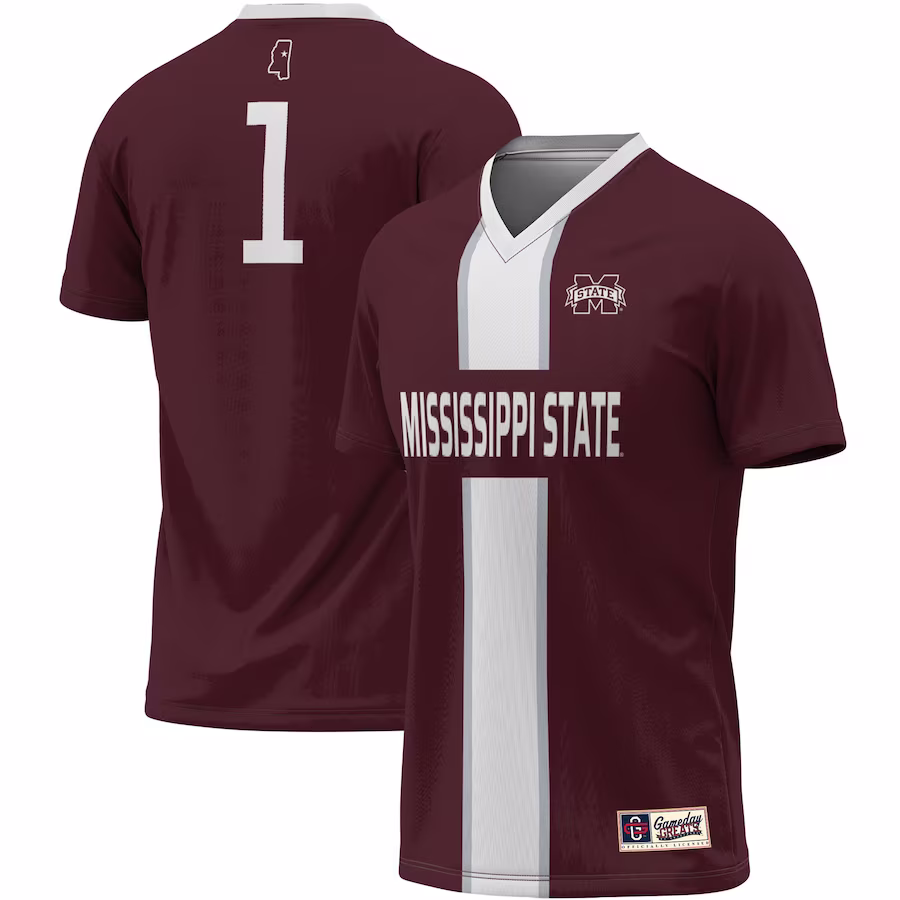 #1 Mississippi State Bulldogs ProSphere Unisex Lightweight Soccer Jersey - Maroon - Puhuasuan