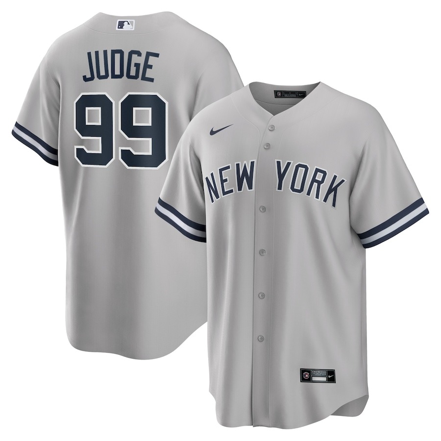 Men's New York Yankees Aaron Judge Nike Gray Away Limited Player Jersey - Puhuasuan
