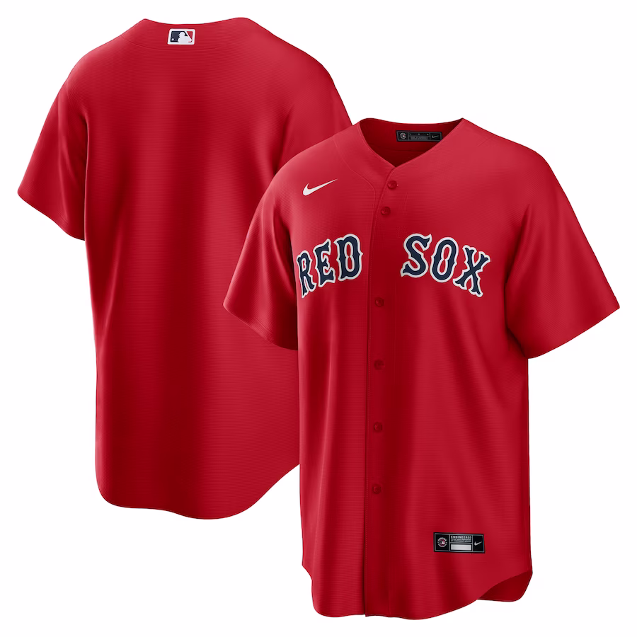 Men's Boston Red Sox Nike Red Alternate Replica Team Jersey - Puhuasuan