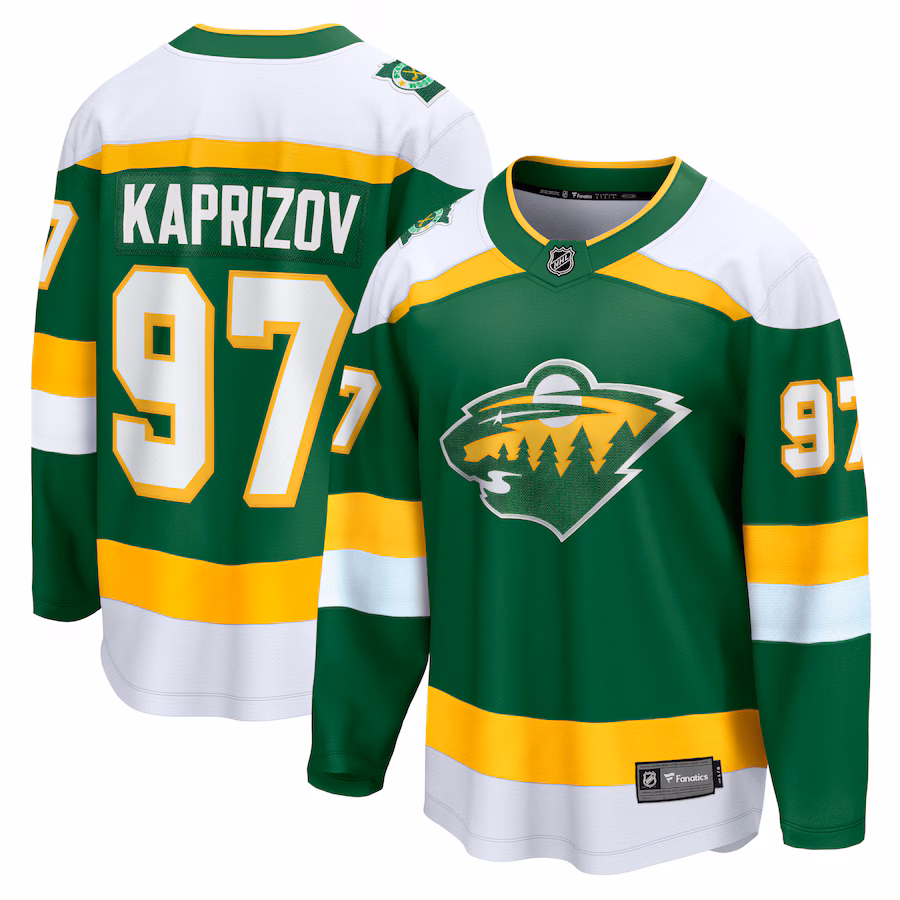 Men's Minnesota Wild Kirill Kaprizov Fanatics Green Alternate Premier Breakaway Player Jersey - Puhuasuan