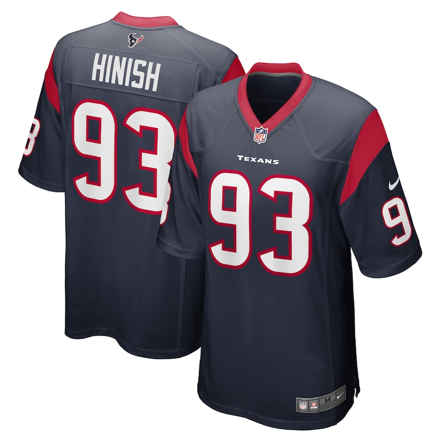 Men's Houston Texans Kurt Hinish Nike Navy Game Player Jersey - Puhuasuan