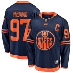 Men's Edmonton Oilers Connor McDavid Fanatics Branded Navy Alternate Premier Breakaway Player Jersey - Puhuasuan