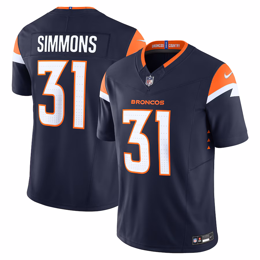 Men's Denver Broncos Justin Simmons Nike Navy Vapor F.U.S.E. Limited Jersey - Puhuasuan