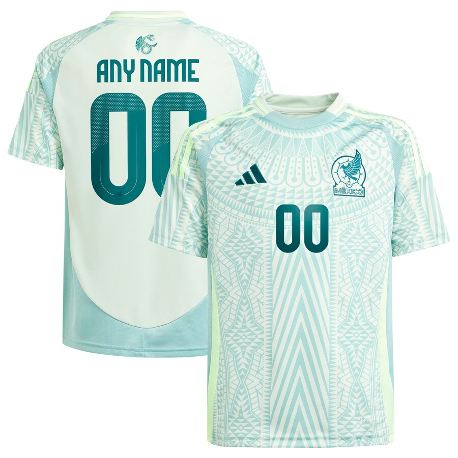 Youth Mexico National Team  adidas Green 2024 Away Replica Custom Jersey - Puhuasuan