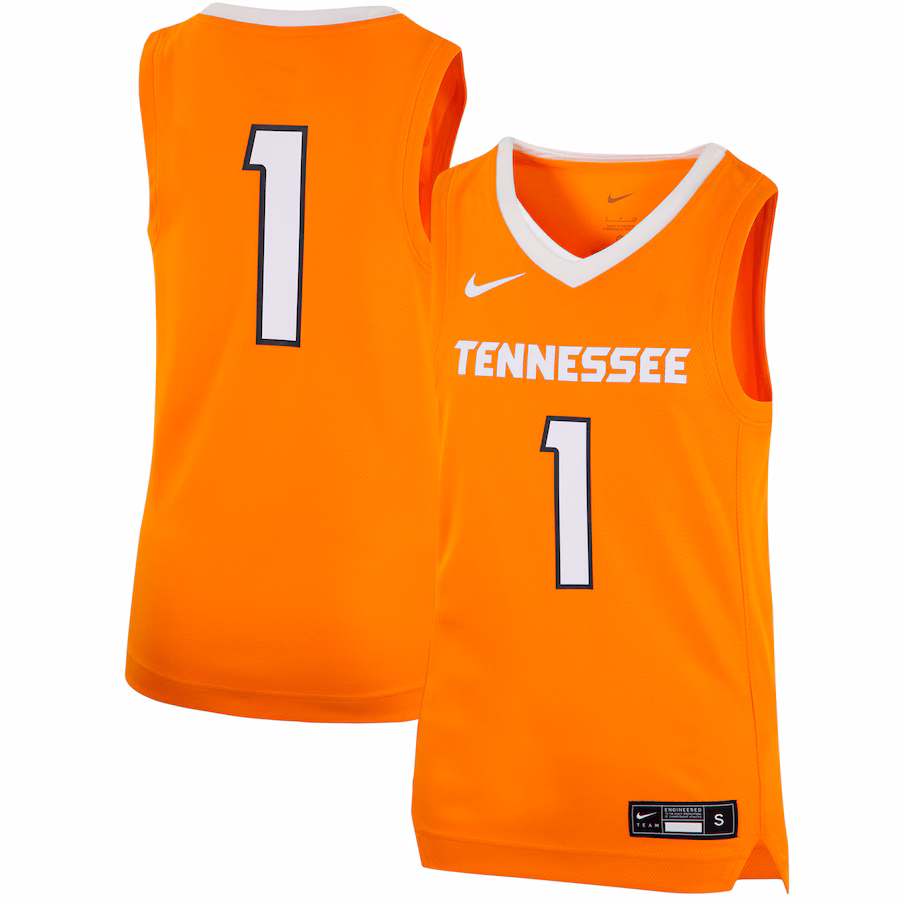 Youth Nike #1 Tennessee Orange Tennessee Volunteers Team Replica Basketball Jersey - Puhuasuan