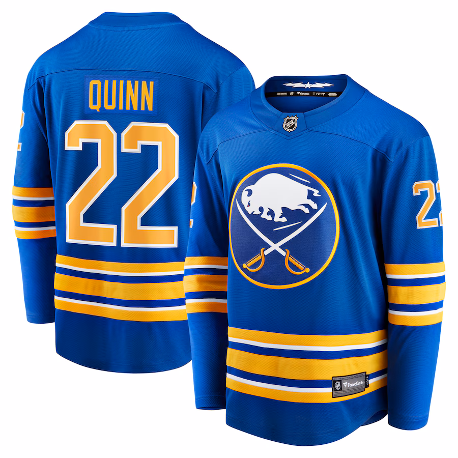 Men's Buffalo Sabres Jack Quinn Fanatics Royal Home Breakaway Jersey - Puhuasuan