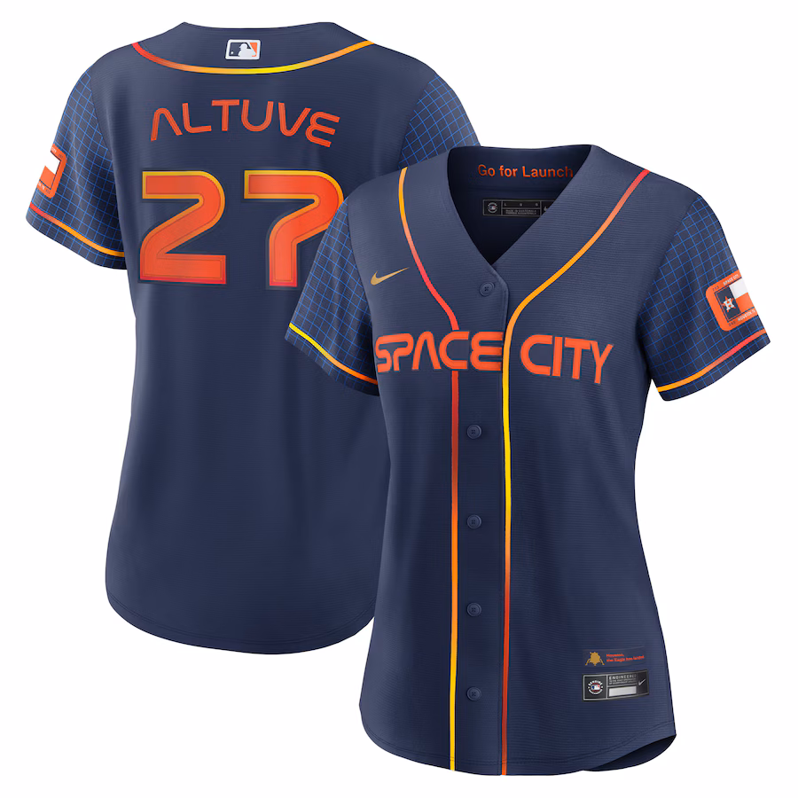 Women's Houston Astros Jose Altuve Nike Navy City Connect Replica Player Jersey - Puhuasuan