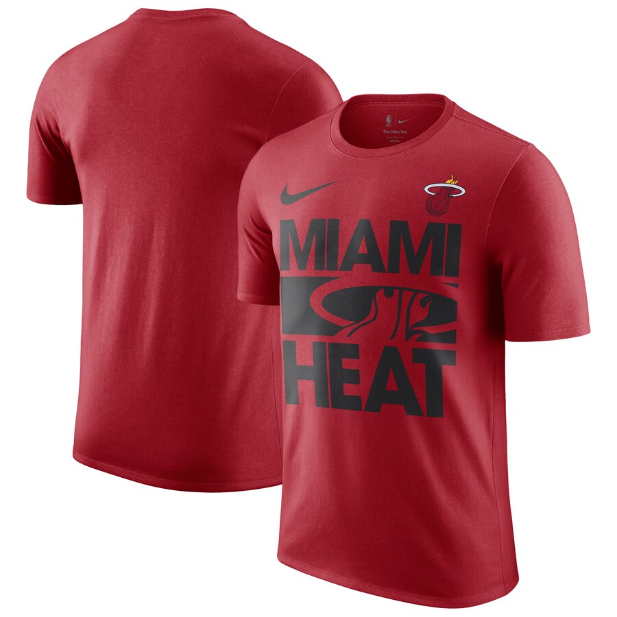 Men's Miami Heat Nike Red Courtside This Is Our Year T-Shirt - Puhuasuan