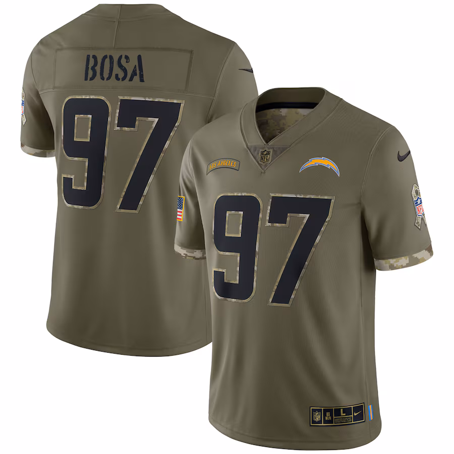 Men's Los Angeles Chargers Joey Bosa Nike Olive Salute To Service Limited Jersey - Puhuasuan