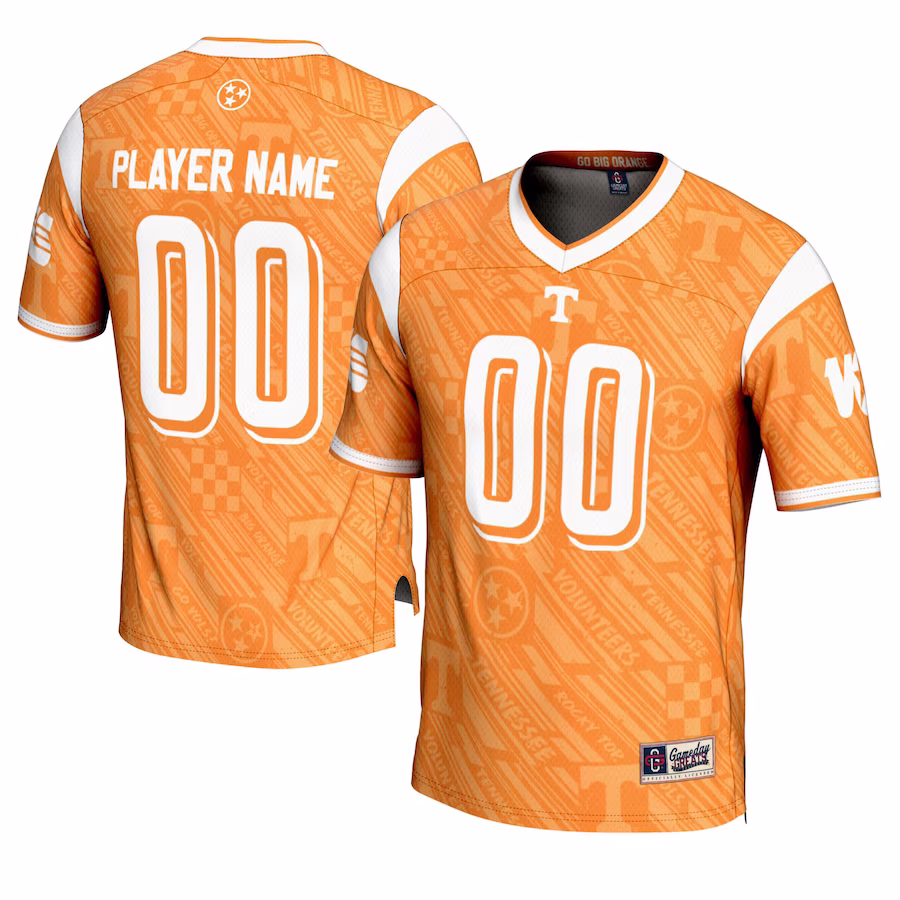 Tennessee Volunteers GameDay Greats Highlight Print NIL Pick-A-Player Football Jersey - Tennessee Orange - Puhuasuan