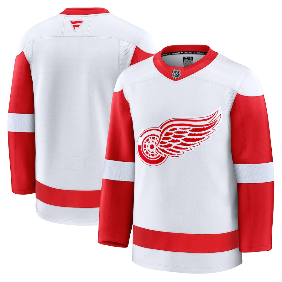 Men's Detroit Red Wings Fanatics White Away Premium Jersey - Puhuasuan