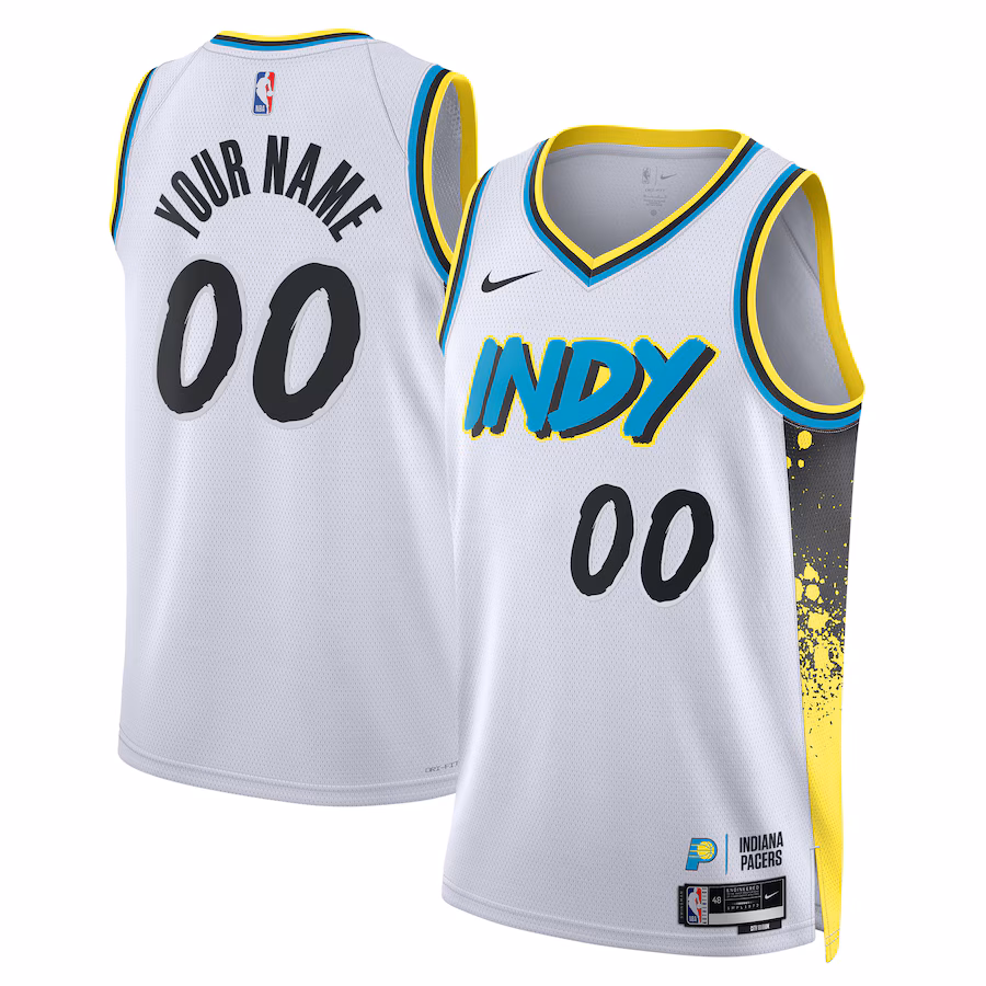 Unisex Indiana Pacers Nike White 2024/25 Custom Swingman Jersey - City Edition - Puhuasuan