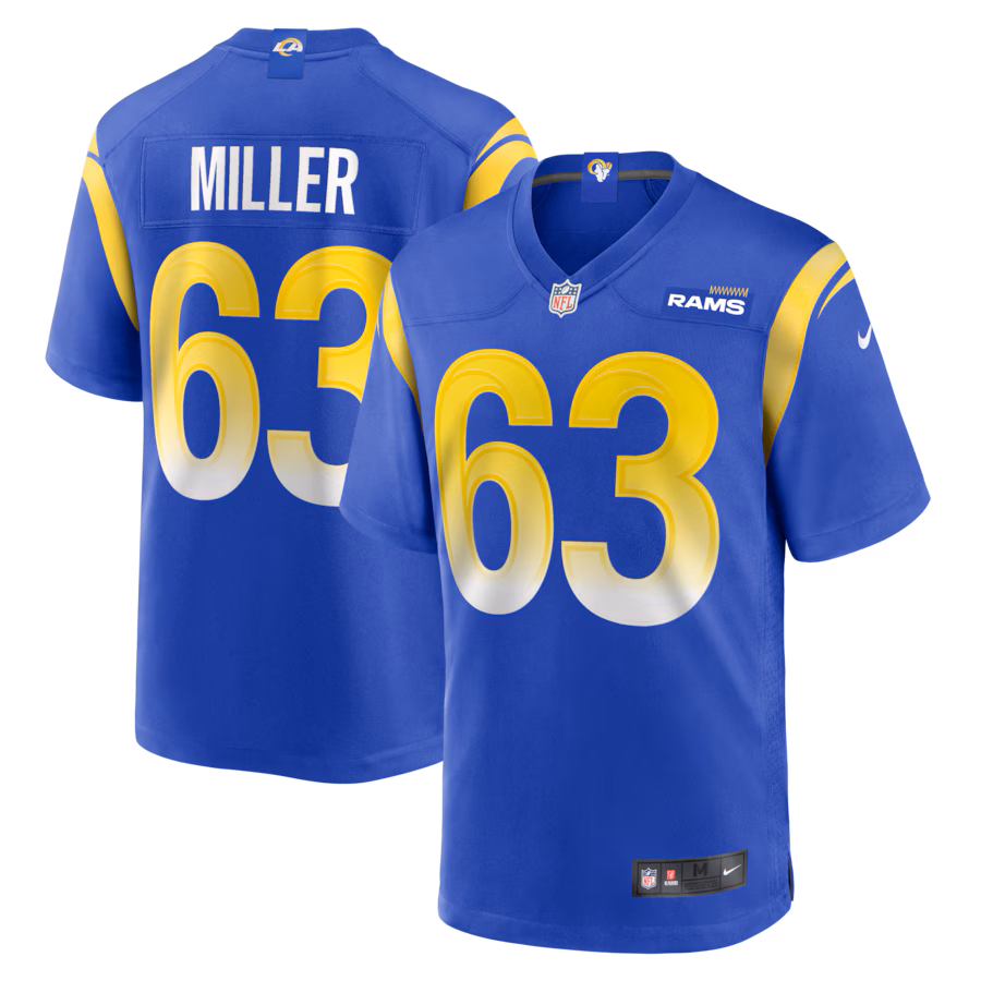 Men's Los Angeles Rams Grant Miller Nike Royal  Game Jersey - Puhuasuan