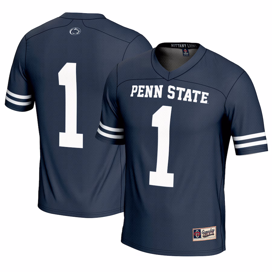 Men's GameDay Greats #1 Navy Penn State Nittany Lions Lightweight Lacrosse Jersey - Puhuasuan