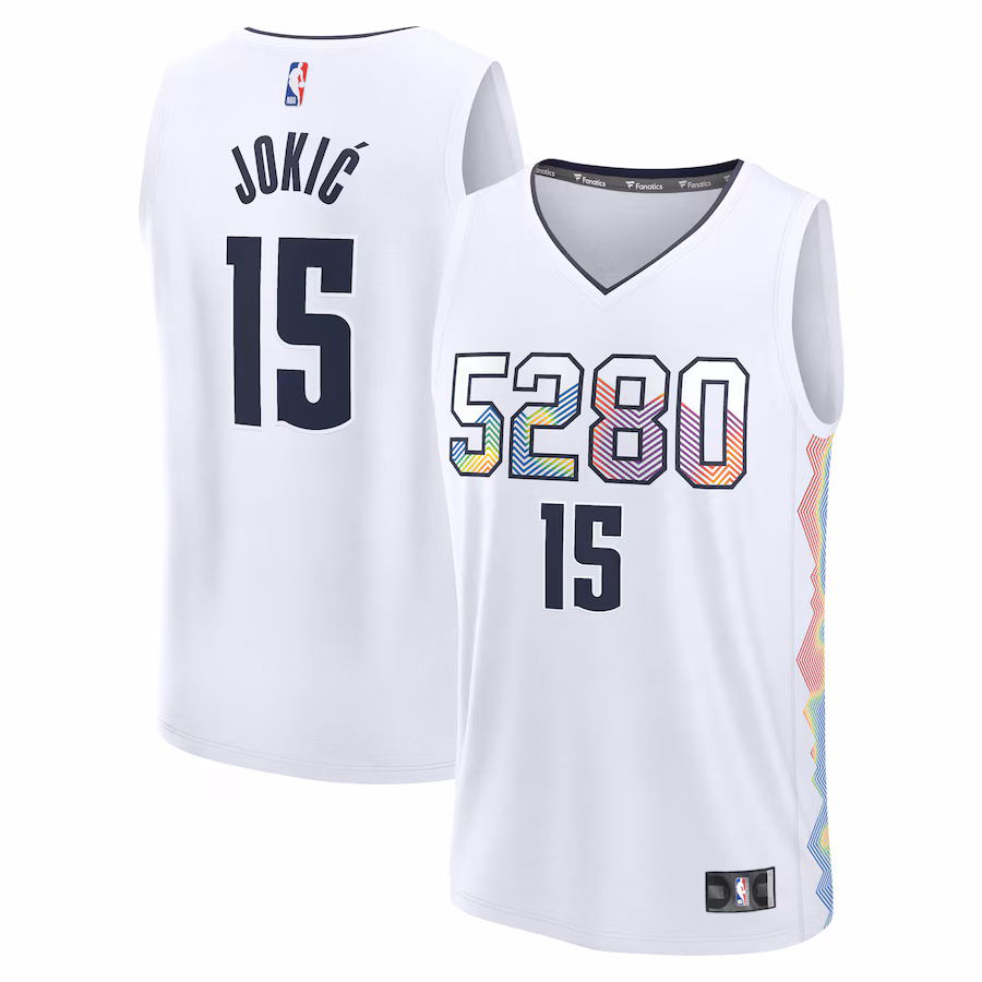 Youth Denver Nuggets Nikola Jokic Fanatics White 2024/25 Fast Break Player Jersey - City Edition - Puhuasuan