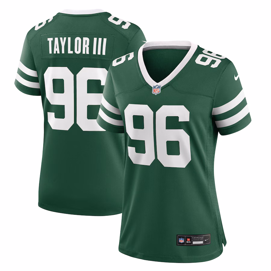 Women's New York Jets Leonard Taylor III Nike Legacy Green Team Game Jersey - Puhuasuan
