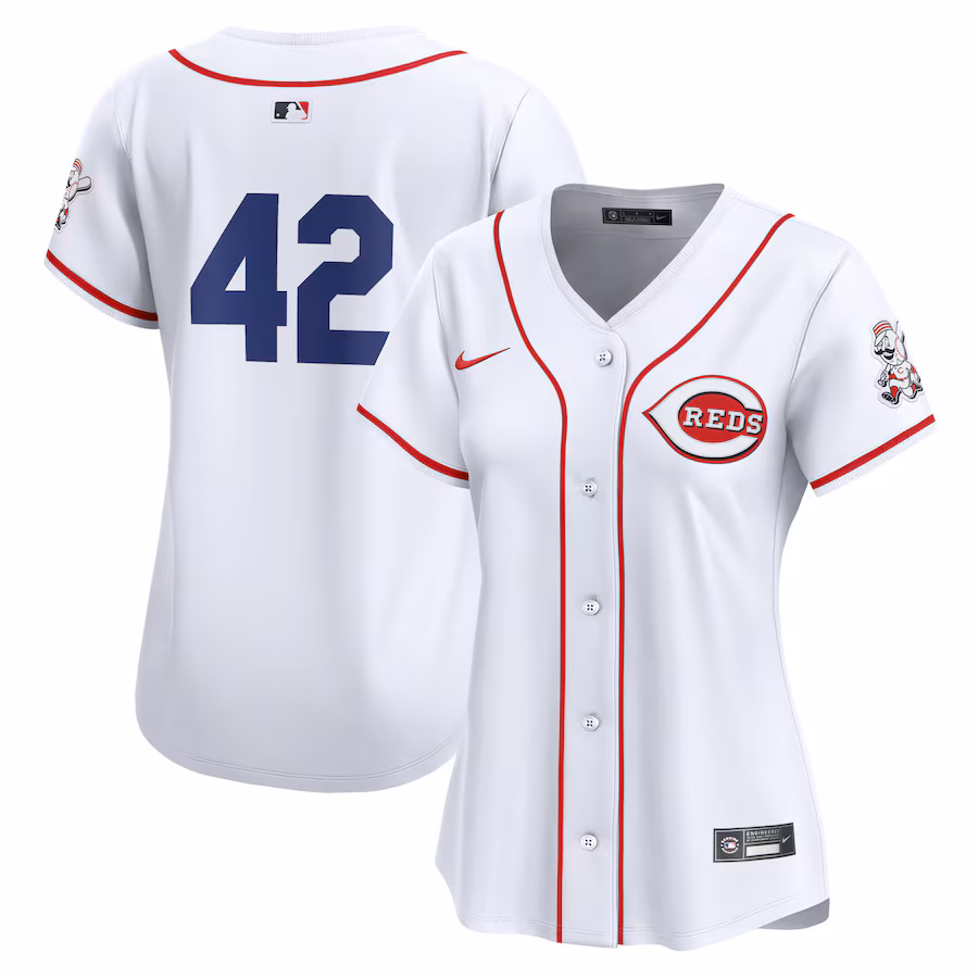Women's Cincinnati Reds  Nike White 2024 Jackie Robinson Day Home Limited Jersey - Puhuasuan
