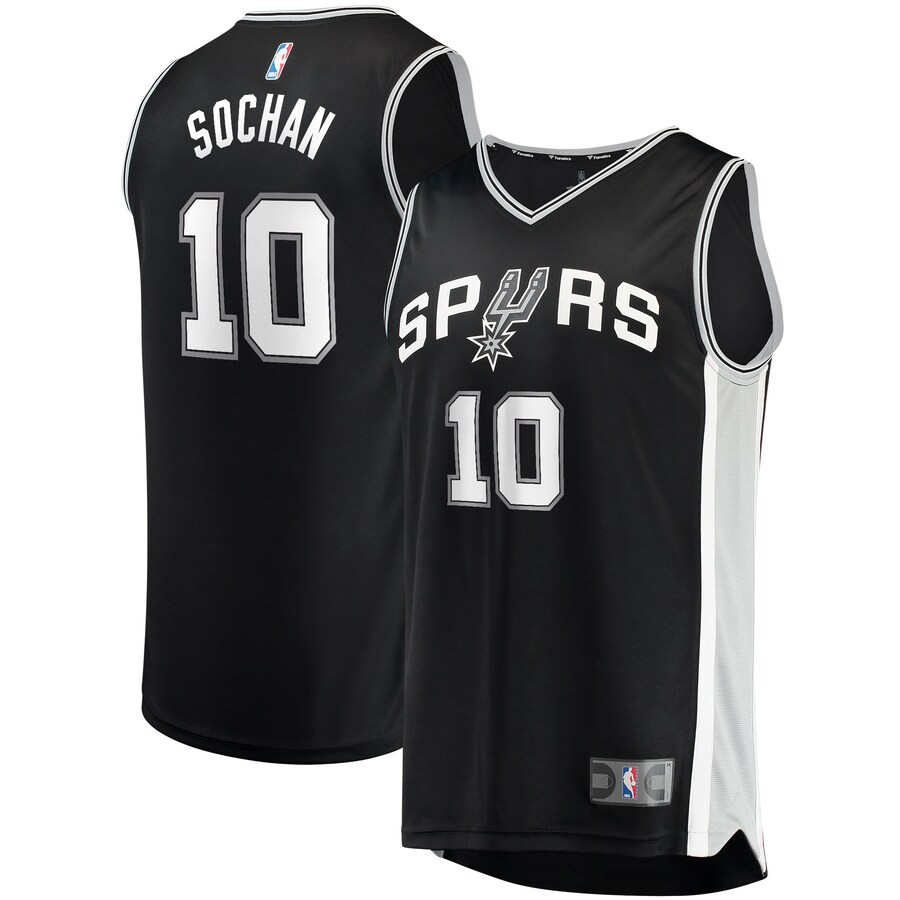 Youth San Antonio Spurs Jeremy Sochan Fanatics Black 2022 NBA Draft First Round Pick Fast Break Replica Jersey - Icon Edition - Puhuasuan