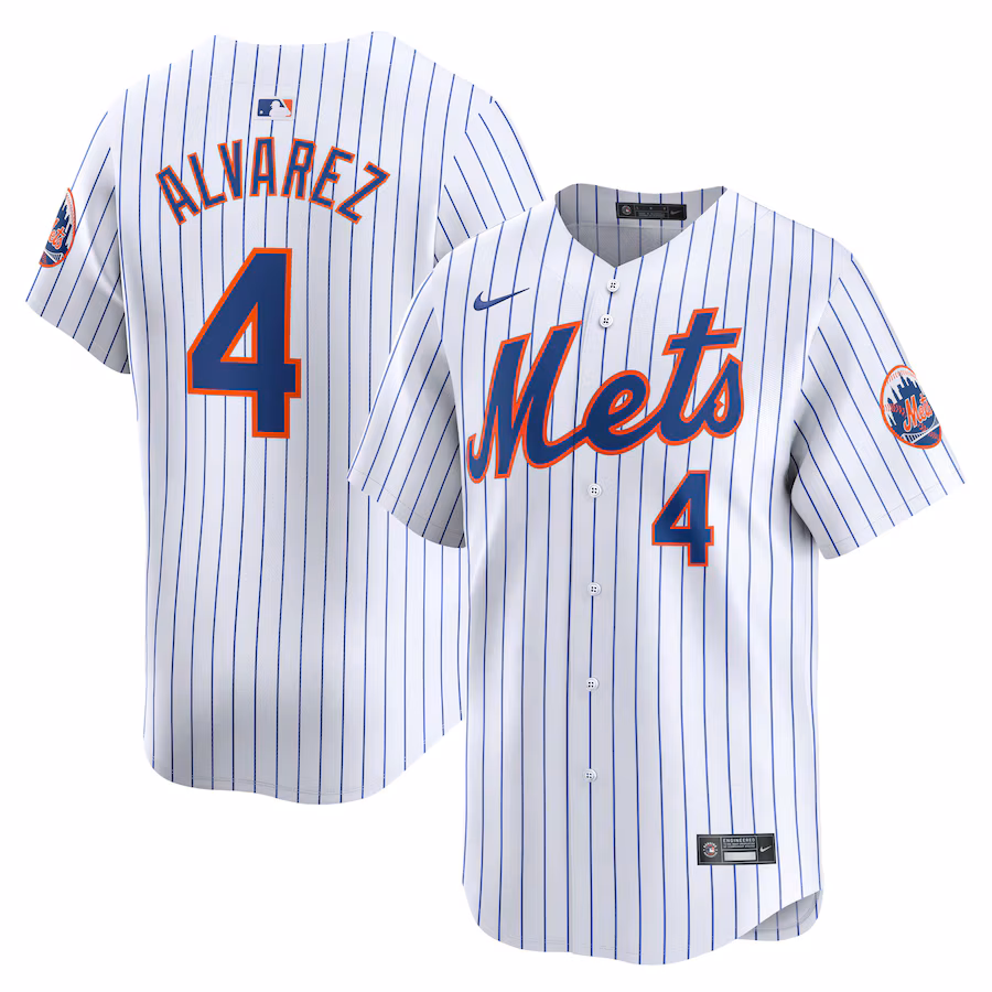 Youth New York Mets Francisco Alvarez Nike White Home Limited Player Jersey - Puhuasuan