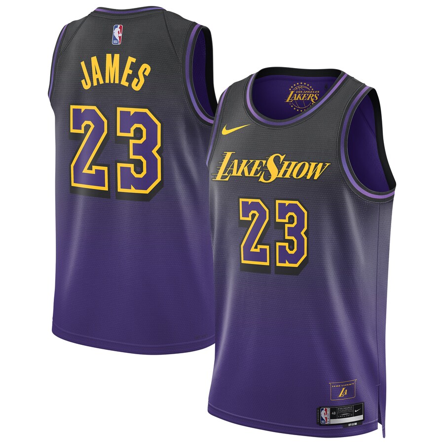 Unisex Los Angeles Lakers LeBron James Nike Purple 2024/25 Swingman Player Jersey - City Edition - Puhuasuan