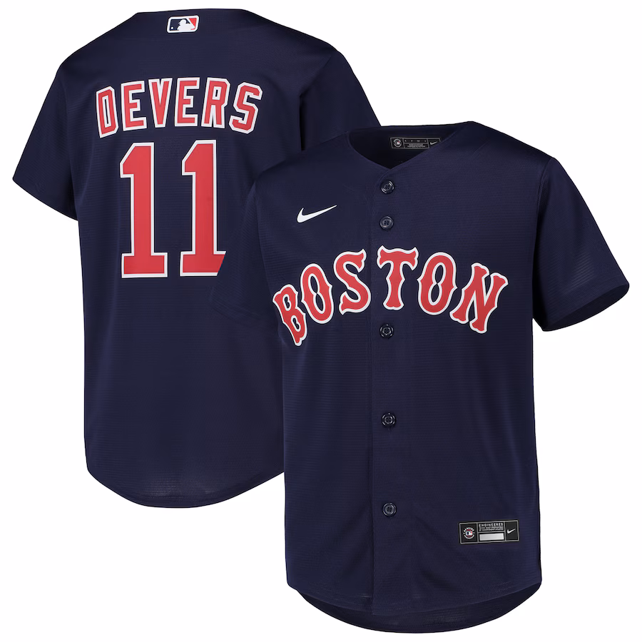 Youth Boston Red Sox Rafael Devers Nike Navy Alternate Replica Player Jersey - Puhuasuan