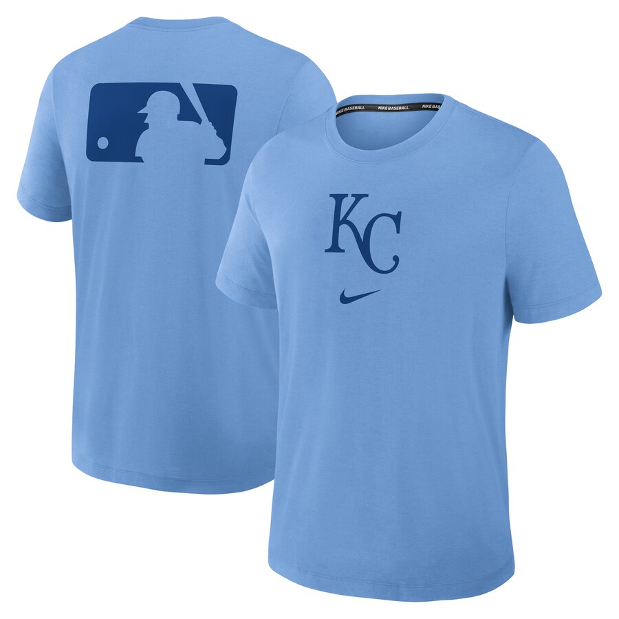 Men's Kansas City Royals Nike Light Blue Authentic Collection Early Work Tri-Blend Performance T-Shirt - Puhuasuan