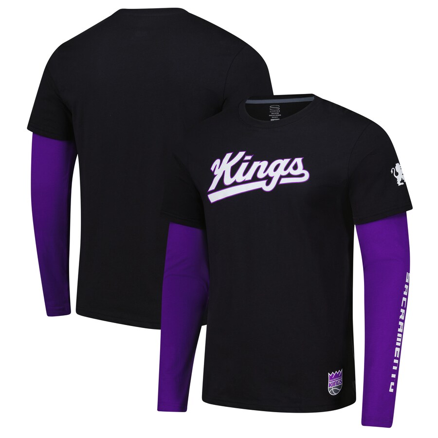 Unisex Sacramento Kings Stadium Essentials Black Spectator 2fer Long Sleeve  T-Shirt - Puhuasuan