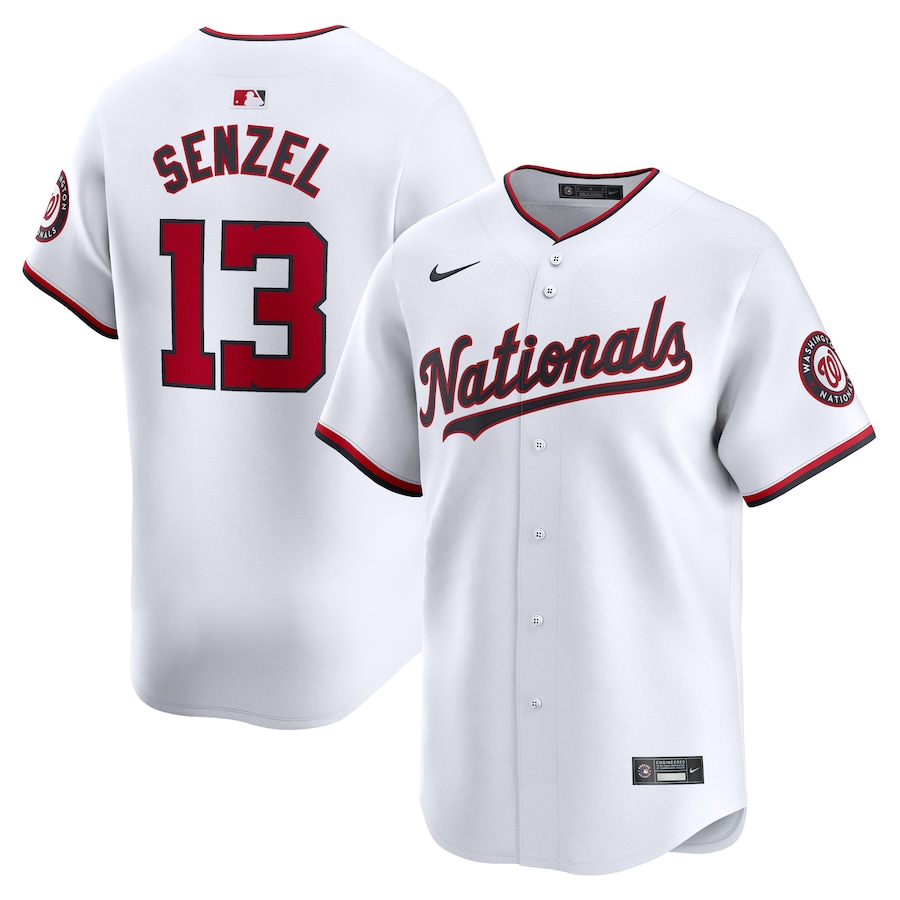 Men's Washington Nationals Nick Senzel Nike White Home Limited Player Jersey - Puhuasuan