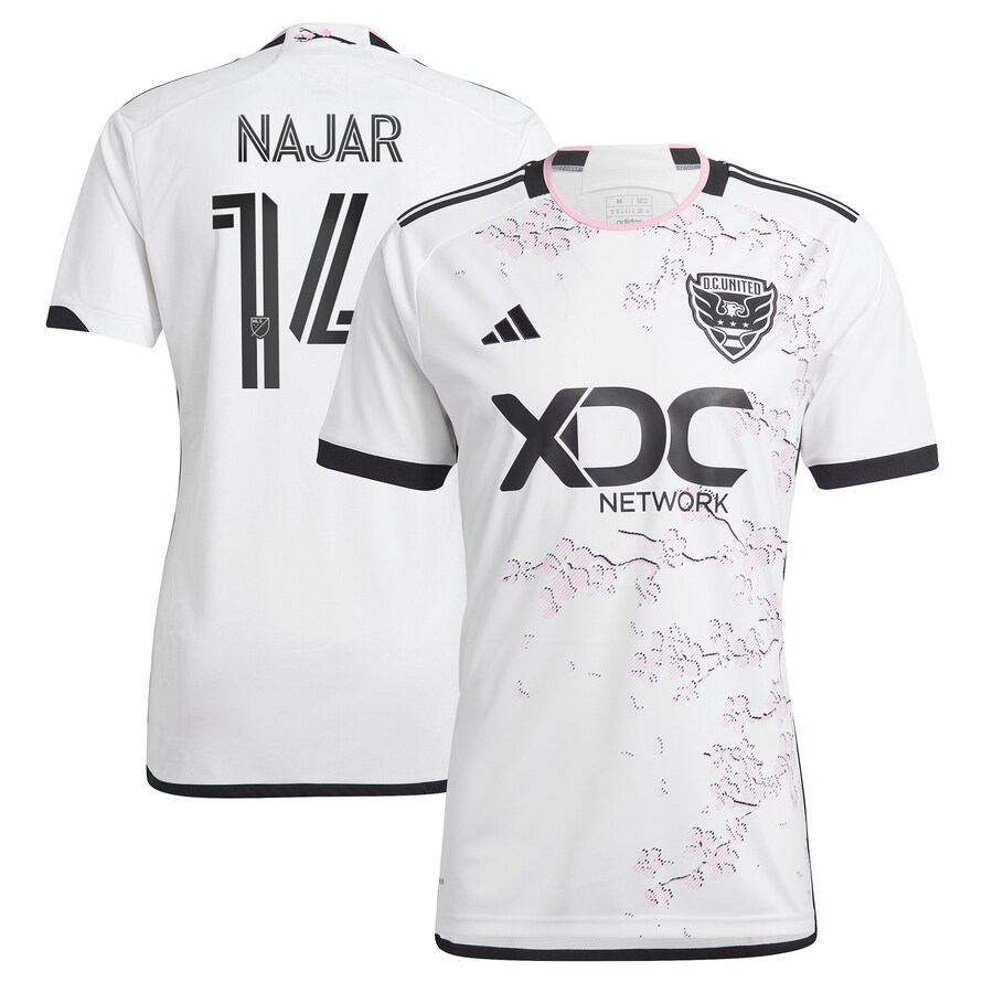 Men's D.C. United Andy Najar adidas White 2023 The Cherry Blossom Kit Replica Player Jersey - Puhuasuan