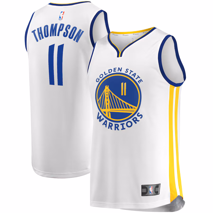 Men's Golden State Warriors Klay Thompson Fanatics White Fast Break Replica Player Jersey - Association Edition - Puhuasuan