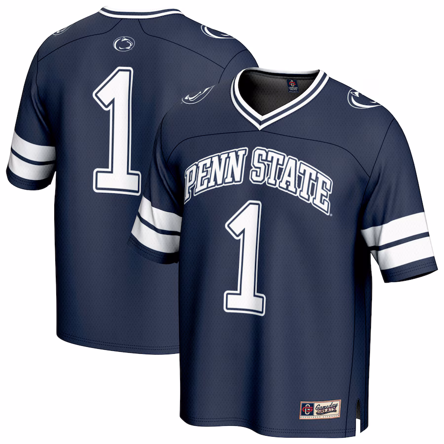 Youth GameDay Greats #1 Navy Penn State Nittany Lions Lightweight Collegiate Football Fashion Jersey - Puhuasuan
