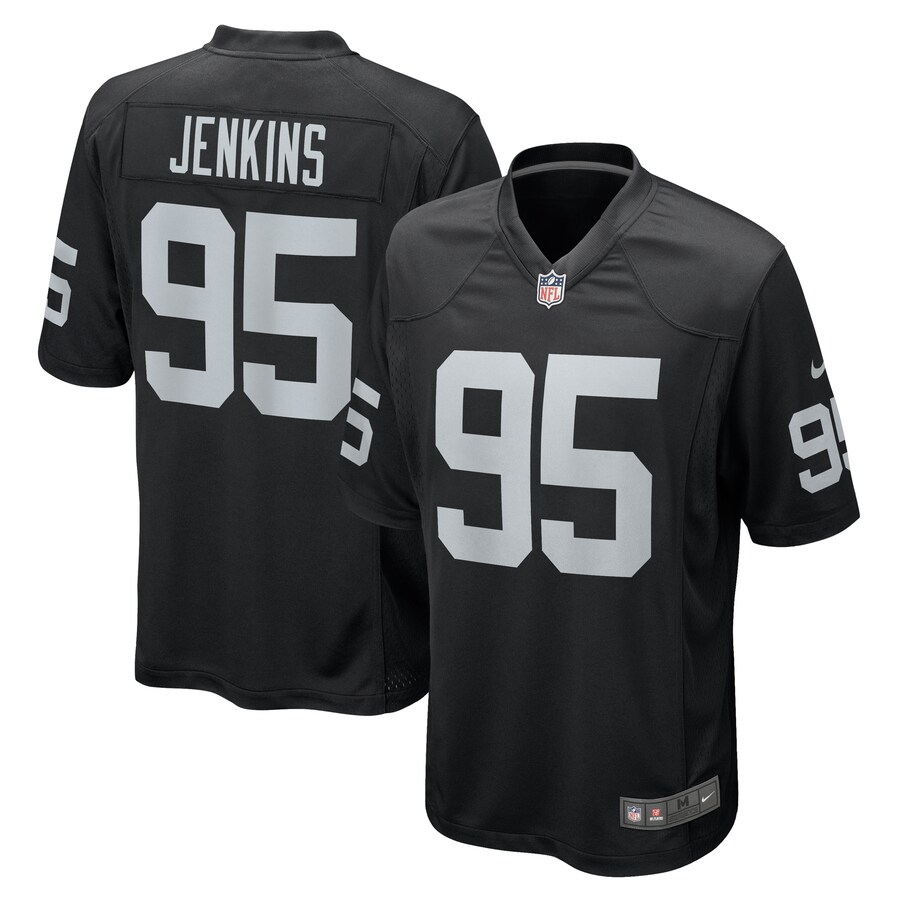 Men's Las Vegas Raiders John Jenkins Nike Black Game Jersey - Puhuasuan