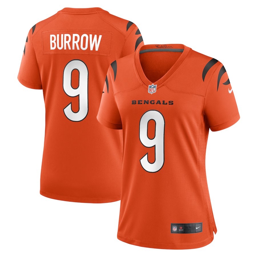 Women's Cincinnati Bengals Joe Burrow Nike Orange Alternate Game Jersey - Puhuasuan