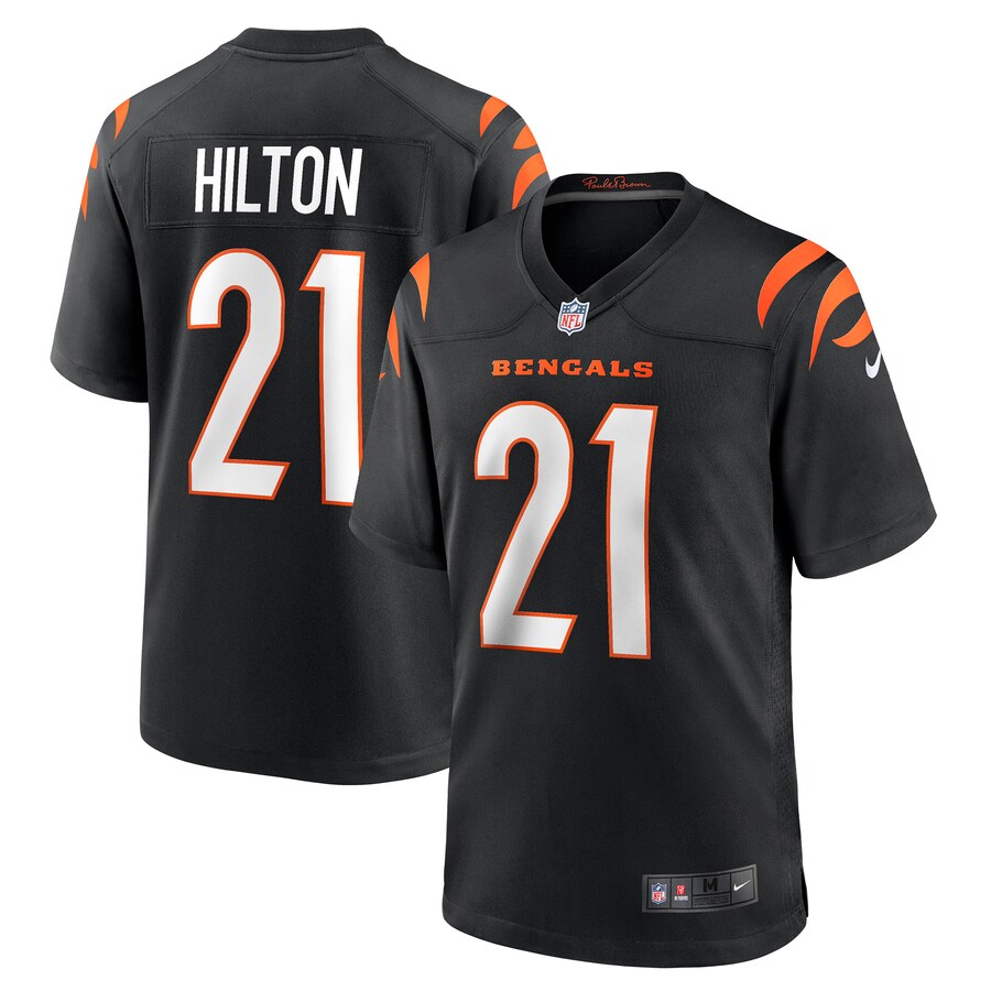 Men's Cincinnati Bengals Mike Hilton Nike Black Game Player Jersey - Puhuasuan