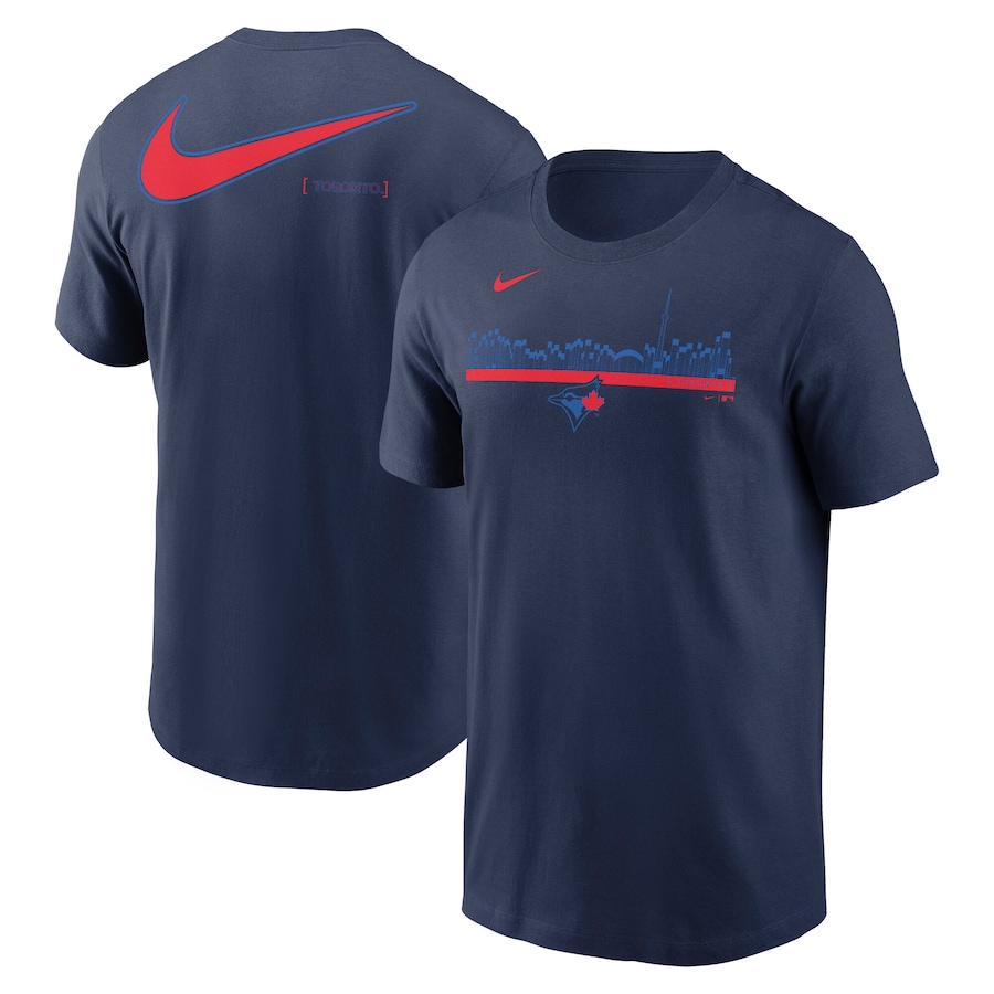 Men's Toronto Blue Jays Nike Navy 2-Hit Speed City Connect T-Shirt - Puhuasuan