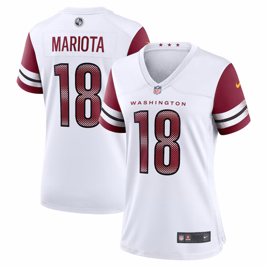 Women's Washington Commanders Marcus Mariota Nike White Game Jersey - Puhuasuan