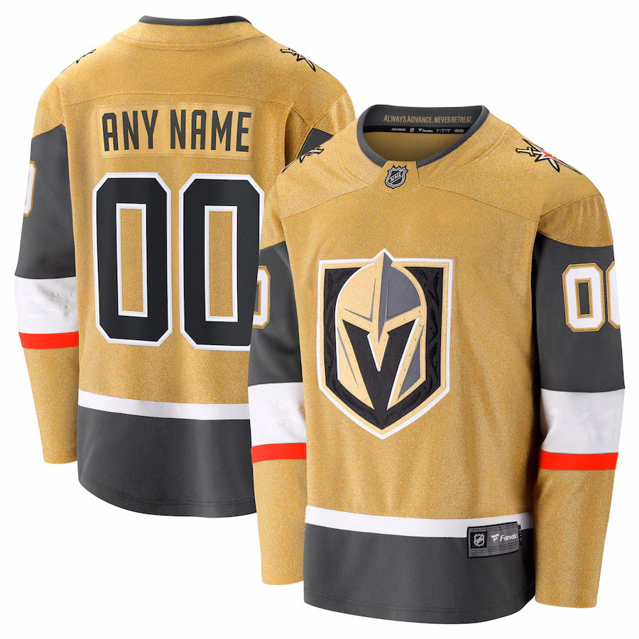 Men's Vegas Golden Knights Fanatics Home Breakaway Custom Jersey - Puhuasuan