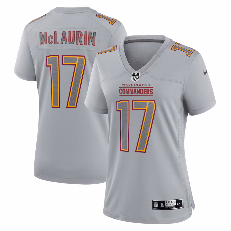 Women's Washington Commanders Terry McLaurin Nike Gray Atmosphere Fashion Game Jersey - Puhuasuan