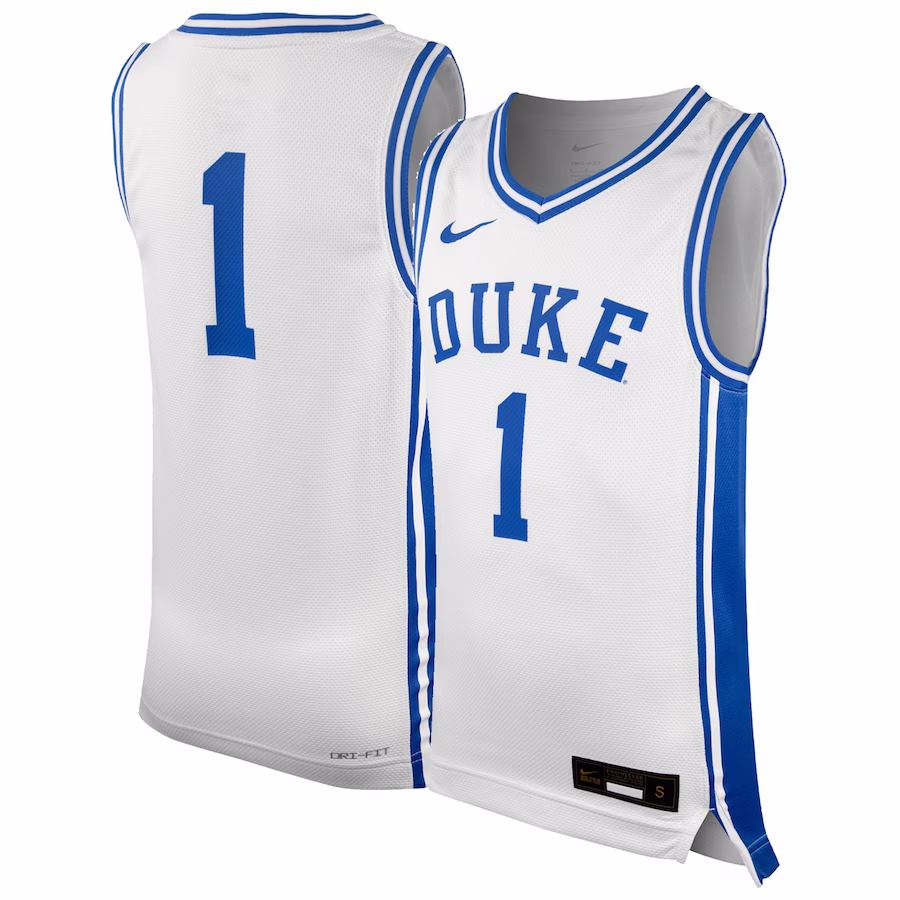 #1 Duke Blue Devils Nike Youth Icon Replica Basketball Jersey - White - Puhuasuan