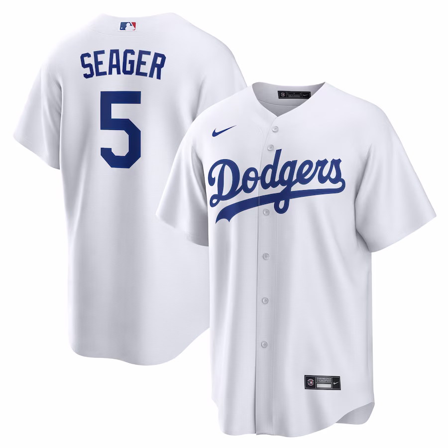 Men's Los Angeles Dodgers Corey Seager Nike White Home Replica Player Name Jersey - Puhuasuan