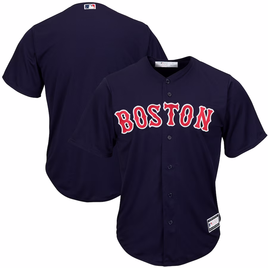 Men's Boston Red Sox Navy Big & Tall Replica Team Jersey - Puhuasuan