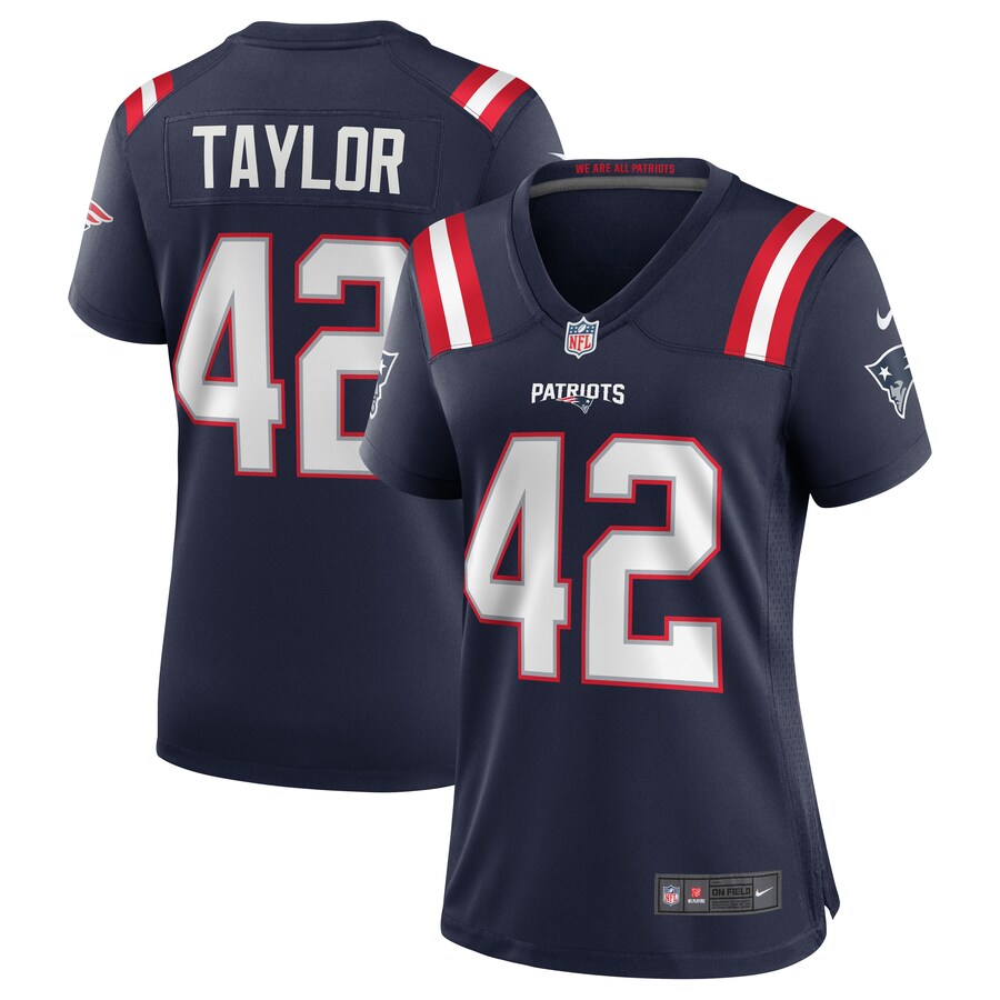 Women's New England Patriots J.J. Taylor Nike Navy Team Game Jersey - Puhuasuan