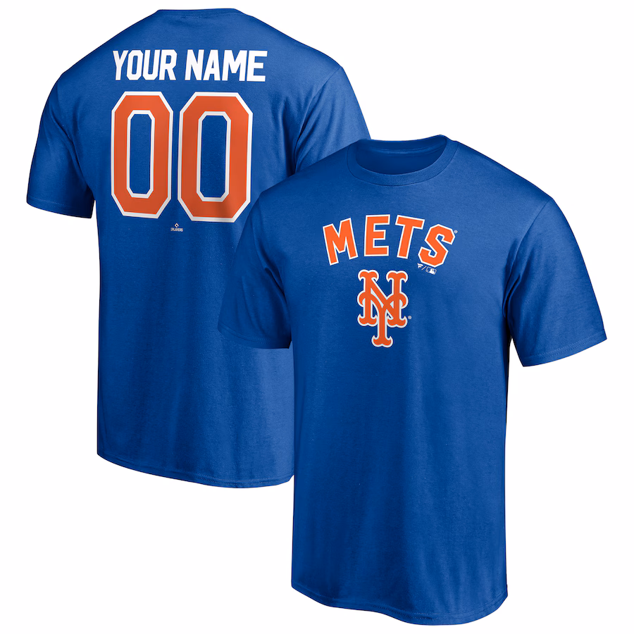 Men's New York Mets Royal Personalized Team Winning Streak Name & Number T-Shirt - Puhuasuan
