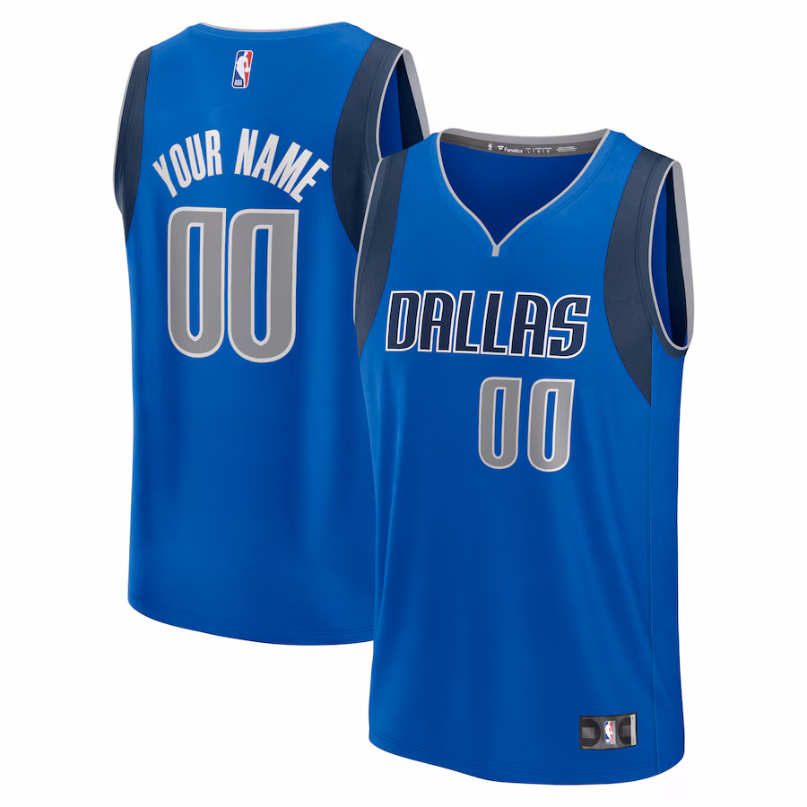 Youth Dallas Mavericks Fanatics Blue Custom Fast Break Jersey - Icon Edition - Puhuasuan