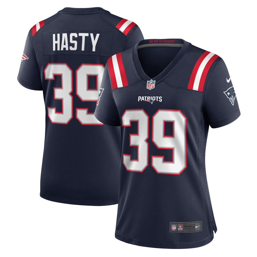 Women's New England Patriots Jamycal Hasty Nike  Navy Team Game Jersey - Puhuasuan
