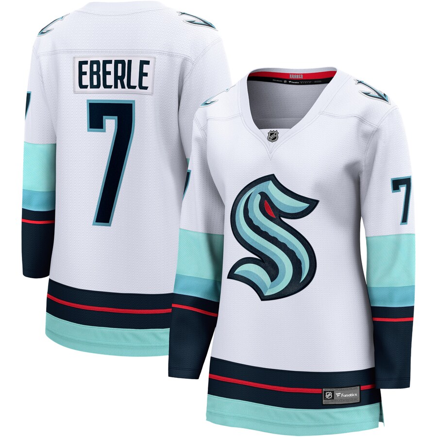 Women's Seattle Kraken Jordan Eberle Fanatics Branded White Away Premier Breakaway Player Jersey - Puhuasuan