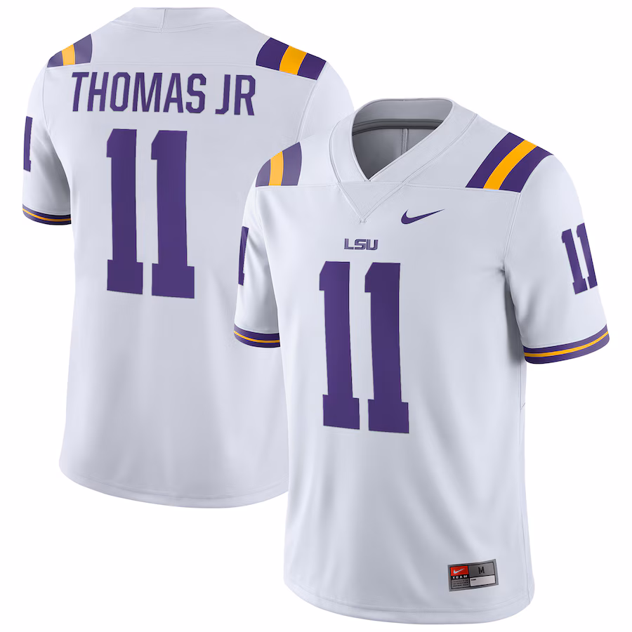 Brian Thomas Jr LSU Tigers Nike Alumni Player Game Jersey - White - Puhuasuan